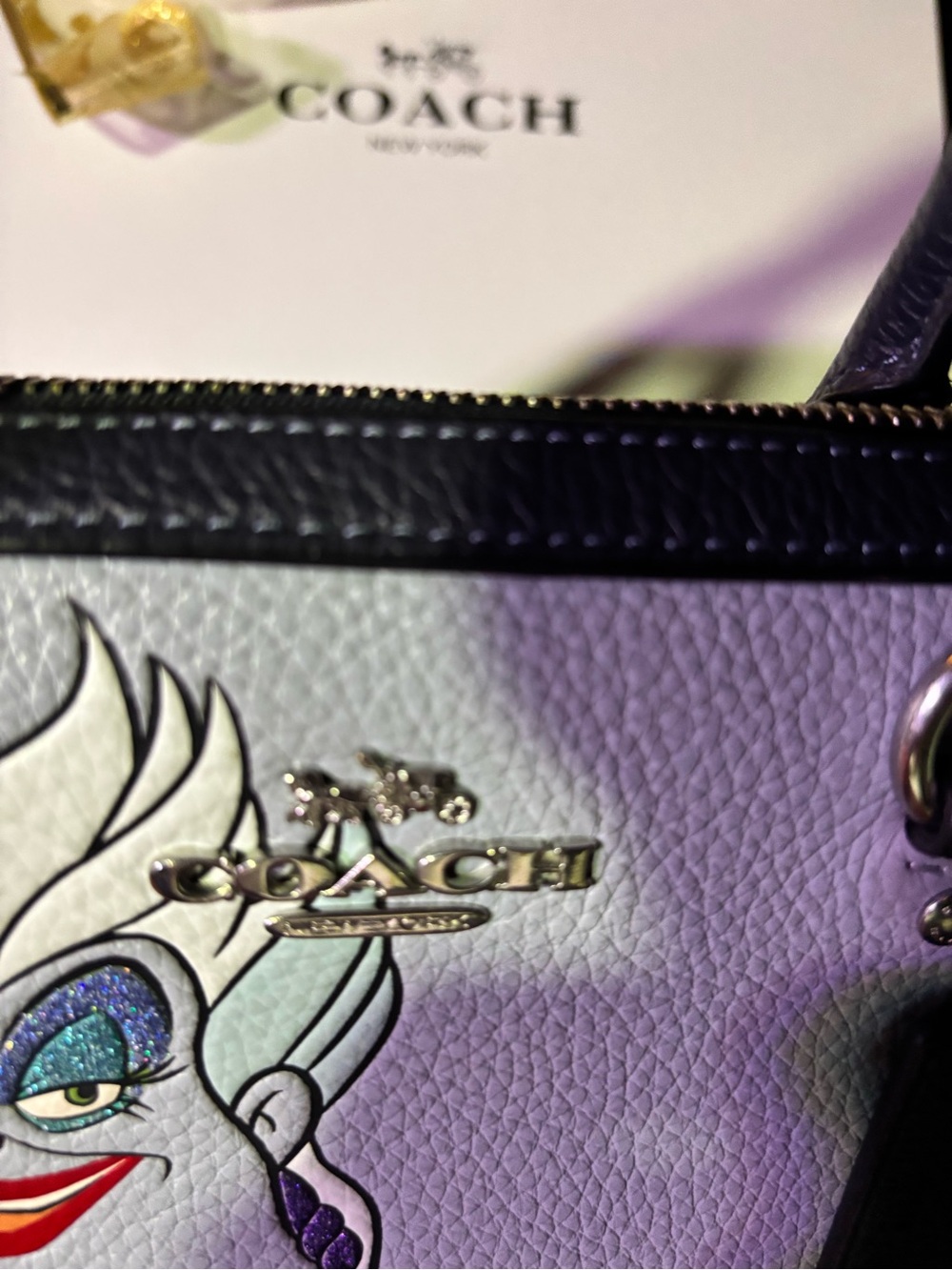 Coach White/grayish Leather Dome Satchel with Ursula Illustration - Picture 3 of 6